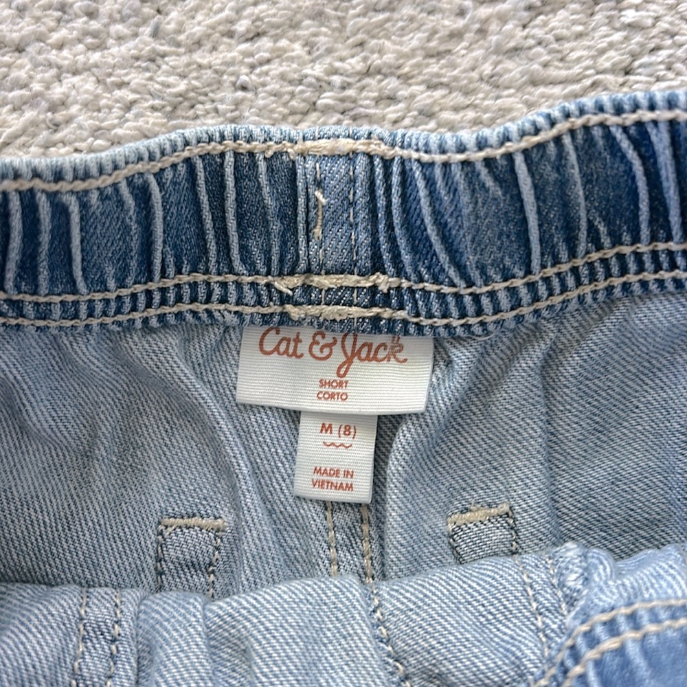 Girls Cat & Jack Light Blue Jean Shorts - Picture 4 of 5